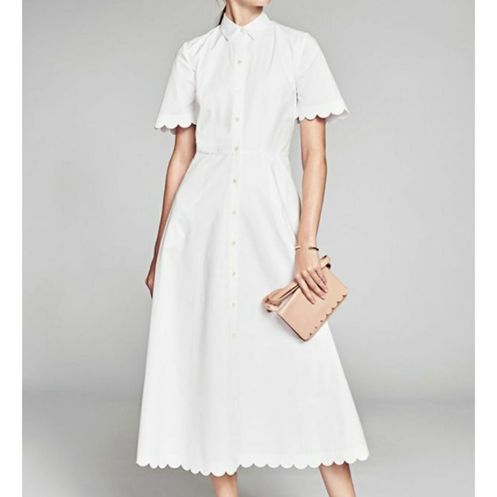 Banana Republic scalloped dress